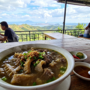 Tapa Batangas served with cured meat and rice in a traditional plated arrangement