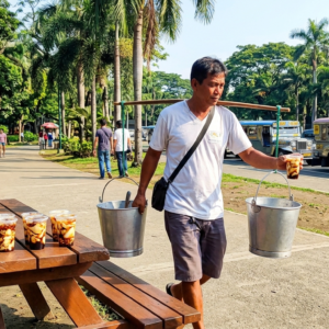 Taho Special served in a cup with soy pudding, syrup, and toppings layered together
