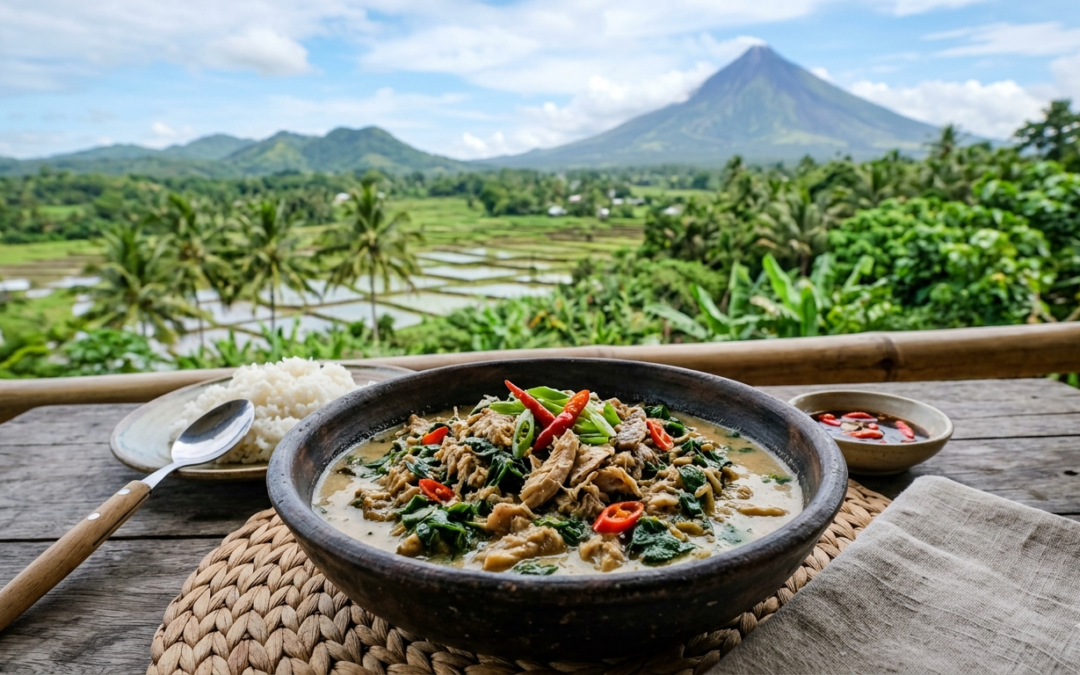 Kinunot (shark or stingray in coconut milk)