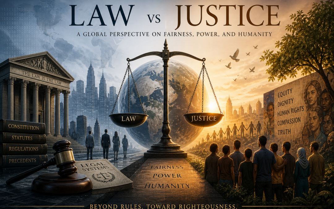 Law vs Justice: A Global Perspective on Fairness, Power, and Humanity